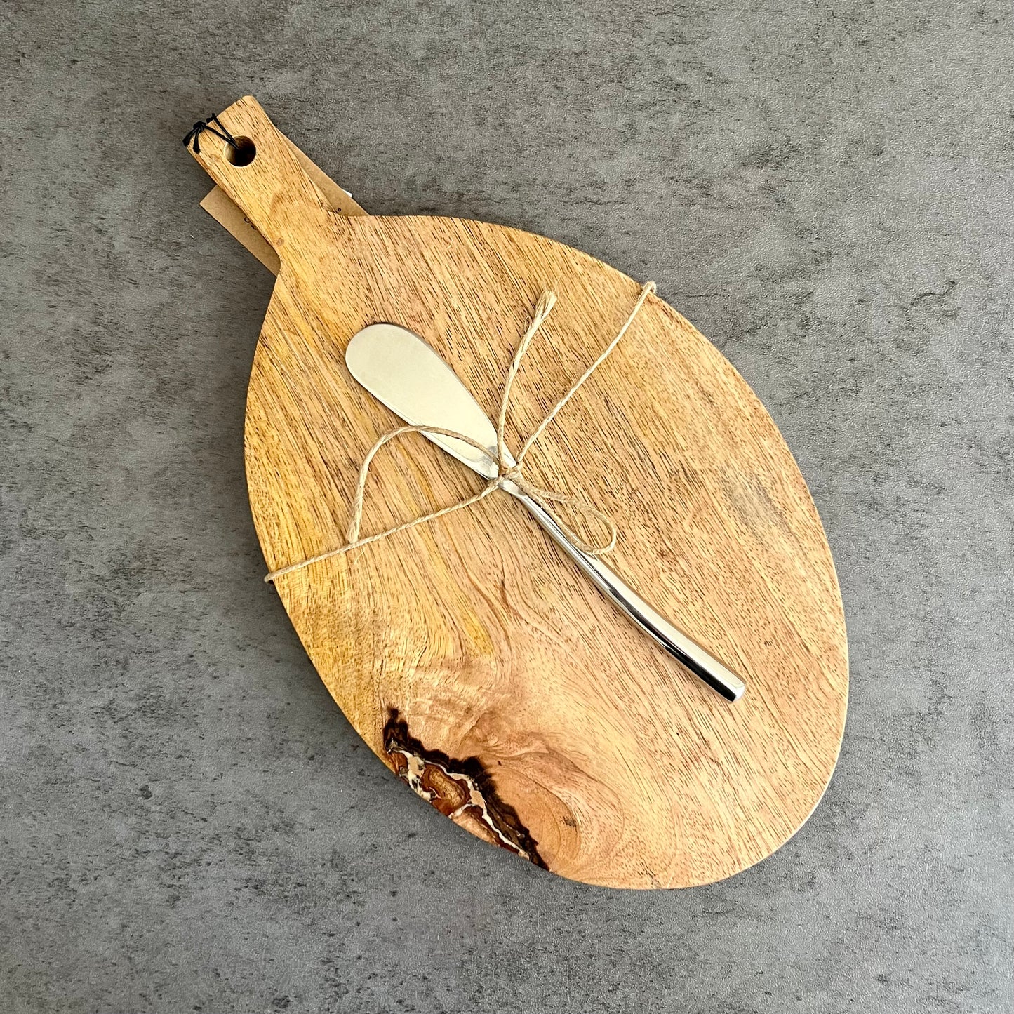 Mango Wood Cheese Board with Knife