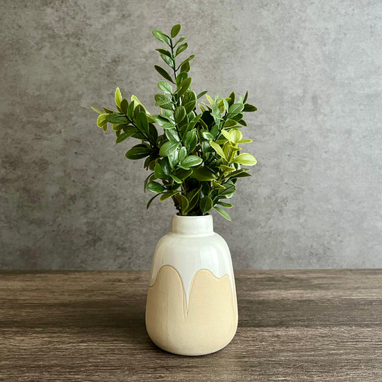 Glazed Drip Bud Vase