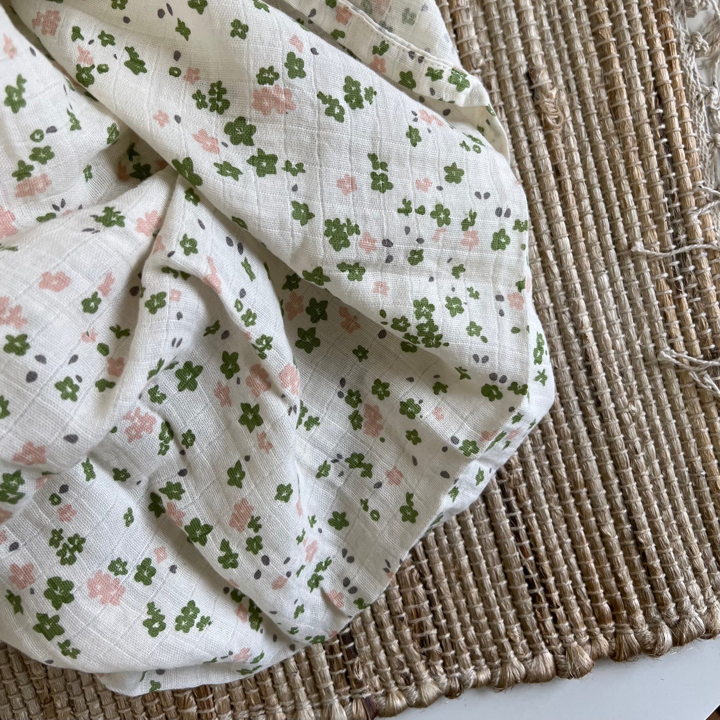 Cotton Swaddle Pink Flowers